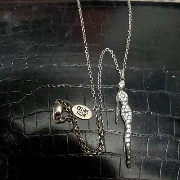 Celine Dion Sterling Silver Swarovski A New Day Silhouette Pendant necklace 925
